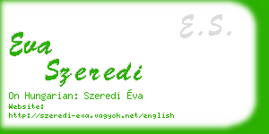 eva szeredi business card